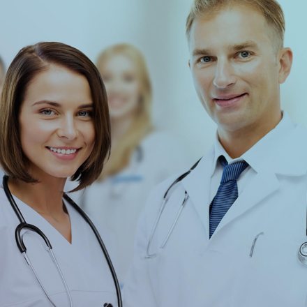 Smiling doctors from the clinic team